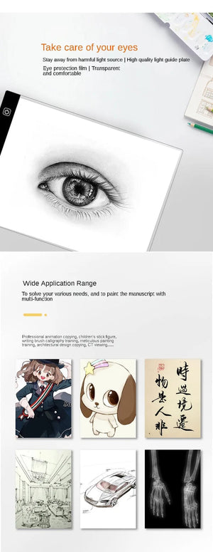 Planet Gates A3/A4/A5 3-Level Dimming Led Drawing Copy Pad Board Children's Toy Painting Educational Kids Grow Creative Gifts For Children