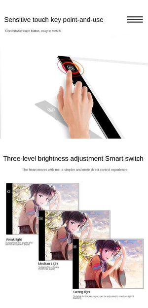 Planet Gates A3/A4/A5 3-Level Dimming Led Drawing Copy Pad Board Children's Toy Painting Educational Kids Grow Creative Gifts For Children