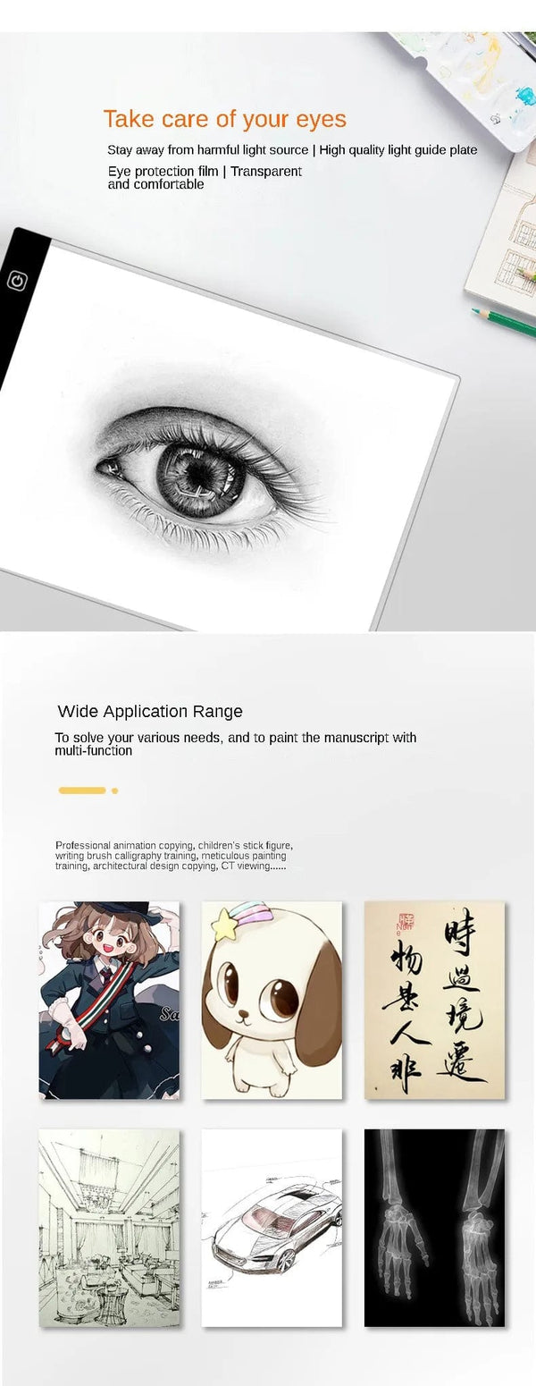 Planet Gates A3/A4/A5 3-Level Dimming Led Drawing Copy Pad Board Children's Toy Painting Educational Kids Grow Creative Gifts For Children