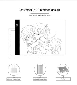 Planet Gates A3/A4/A5 3-Level Dimming Led Drawing Copy Pad Board Children's Toy Painting Educational Kids Grow Creative Gifts For Children