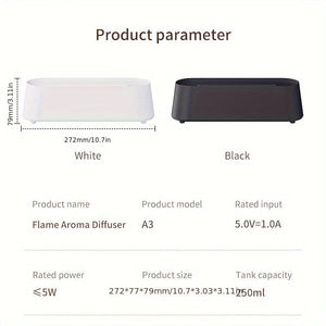 Planet Gates A3 Black Humidifier With Remote Control, Aromatherapy Machine, Essential Oil Diffuser