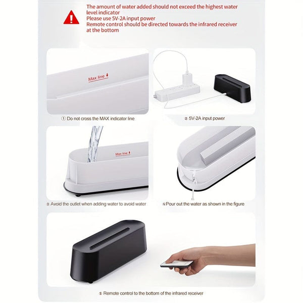 Planet Gates A3 Black Humidifier With Remote Control, Aromatherapy Machine, Essential Oil Diffuser