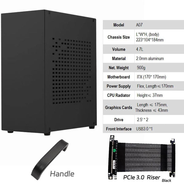 Planet Gates A39 White PCIe 4.0 All Aluminum 2.0mm HTPC Mini ITX A4 Chassis Game Computer Support Graphics Card RTX2070 I5 Discrete Display Case K39 A07 A39