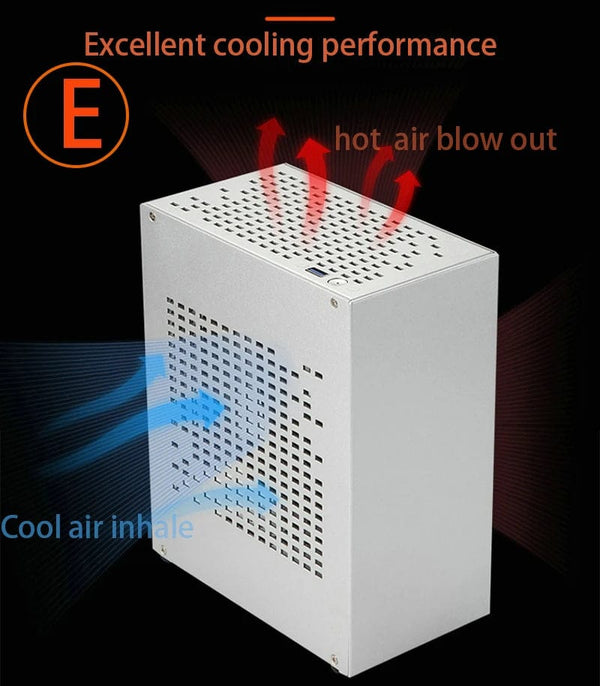 Planet Gates A39 White PCIe 4.0 All Aluminum 2.0mm HTPC Mini ITX A4 Chassis Game Computer Support Graphics Card RTX2070 I5 Discrete Display Case K39 A07 A39