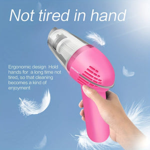 Planet Gates A4-1 Wired Pink Car Vacuum Cleaner Strong Suction Super Power Dry And Wet Cleaning Cat Hair Pet Hair Multifunctional Portable Mini Handheld