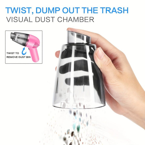 Planet Gates A4-1 Wired Pink Car Vacuum Cleaner Strong Suction Super Power Dry And Wet Cleaning Cat Hair Pet Hair Multifunctional Portable Mini Handheld