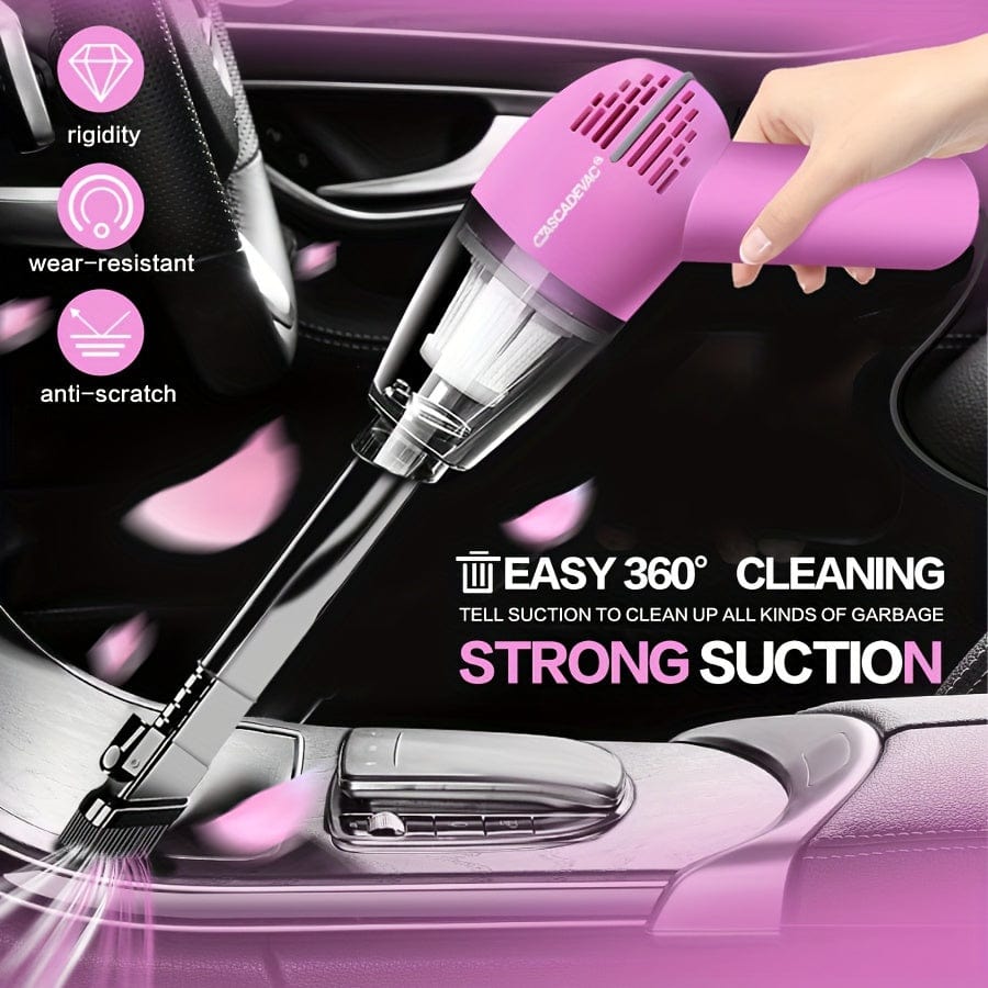 Planet Gates A4-1 Wired Pink Car Vacuum Cleaner Strong Suction Super Power Dry And Wet Cleaning Cat Hair Pet Hair Multifunctional Portable Mini Handheld