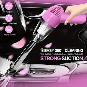 Planet Gates A4-1 Wired Pink Car Vacuum Cleaner Strong Suction Super Power Dry And Wet Cleaning Cat Hair Pet Hair Multifunctional Portable Mini Handheld