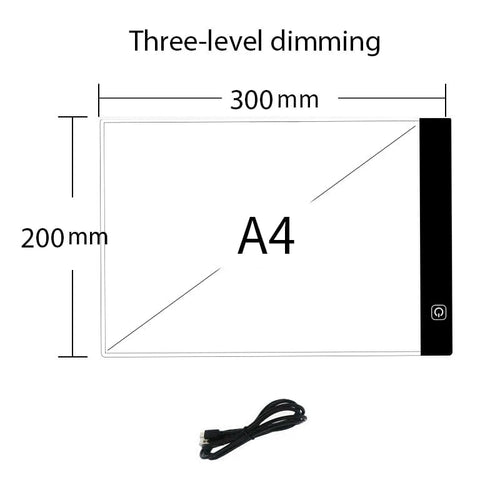 Planet Gates A4 3 Level Dimmable Led Drawing Copy Pad Board Educational Toy For Children Baby A4 Creativity Electronic Painting Drawing Board A5