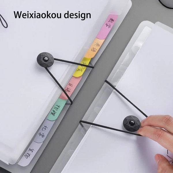 Planet Gates A4 5/8/12 Pockets File Folder Test Paper Storage Folder Waterproof File Organizer Classified Large Capacity Portfolio Organizer