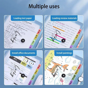 Planet Gates A4 5/8/12 Pockets File Folder Test Paper Storage Folder Waterproof File Organizer Classified Large Capacity Portfolio Organizer