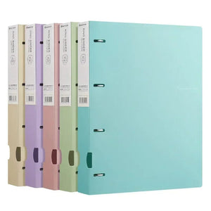 Planet Gates A4 Binder D-Type Punch Folder Office Storage File Ring Waterproof Test Paper Data Storage Folder 4 Hole Binder Learning Supplies