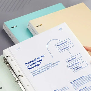 Planet Gates A4 Binder D-Type Punch Folder Office Storage File Ring Waterproof Test Paper Data Storage Folder 4 Hole Binder Learning Supplies