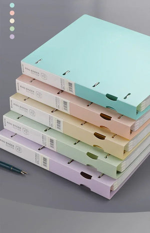 Planet Gates A4 Binder D-Type Punch Folder Office Storage File Ring Waterproof Test Paper Data Storage Folder 4 Hole Binder Learning Supplies