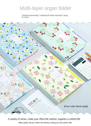 Planet Gates A4 File Bag Organizer Data Book Document Large Capacity Waterproof File Pouch Bill Folder Holder Portfolio Office Stationery