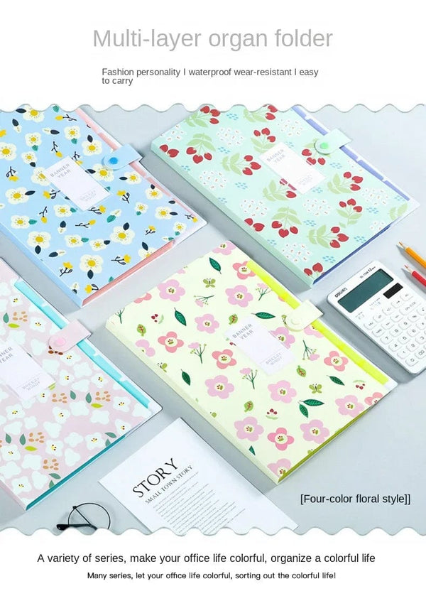 Planet Gates A4 File Bag Organizer Data Book Document Large Capacity Waterproof File Pouch Bill Folder Holder Portfolio Office Stationery