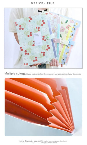 Planet Gates A4 File Bag Organizer Data Book Document Large Capacity Waterproof File Pouch Bill Folder Holder Portfolio Office Stationery