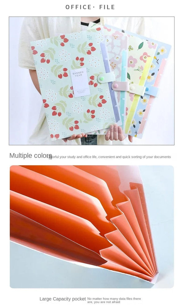 Planet Gates A4 File Bag Organizer Data Book Document Large Capacity Waterproof File Pouch Bill Folder Holder Portfolio Office Stationery