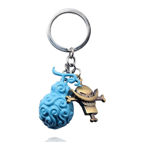 Planet Gates A5 1Pc Anime One Piece Action Figure Keychain Devil Fruit Straw Hat Luffy Ace Rubber Fruit Pendant Backpack Keyring Model Toy Gift
