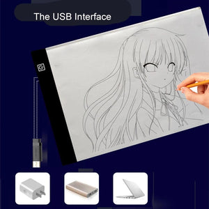 Planet Gates A5-3 Level Dimmable Led Drawing Copy Pad 3 Level Dimmable Board Table Animation Painting Educational Toys Gift Adjustable Light Notepad For Children