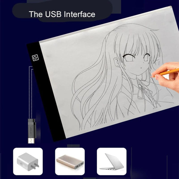 Planet Gates A5-3 Level Dimmable Led Drawing Copy Pad 3 Level Dimmable Board Table Animation Painting Educational Toys Gift Adjustable Light Notepad For Children