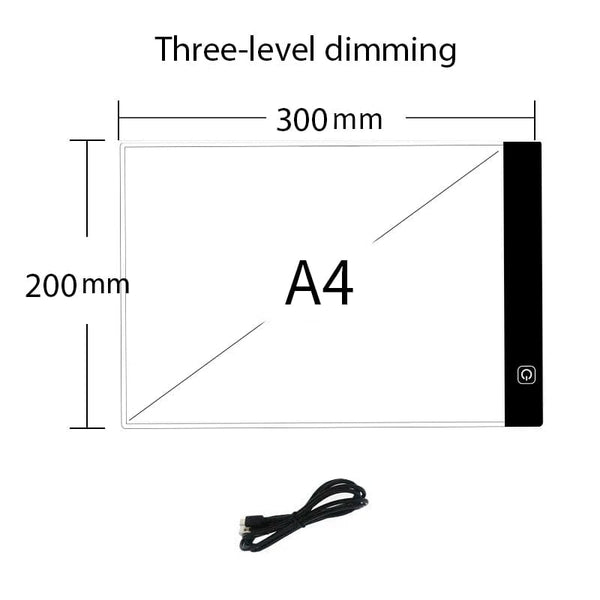 Planet Gates A5-3 Level Dimmable Led Drawing Copy Pad 3 Level Dimmable Board Table Animation Painting Educational Toys Gift Adjustable Light Notepad For Children