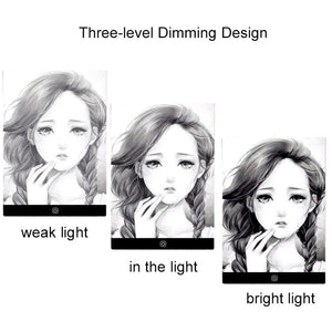 Planet Gates A5-3 Level Dimmable Led Drawing Copy Pad 3 Level Dimmable Board Table Animation Painting Educational Toys Gift Adjustable Light Notepad For Children