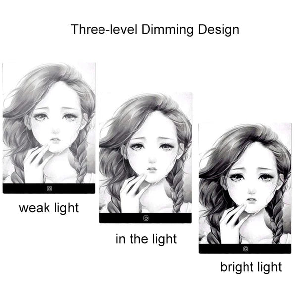 Planet Gates A5-3 Level Dimmable Led Drawing Copy Pad 3 Level Dimmable Board Table Animation Painting Educational Toys Gift Adjustable Light Notepad For Children