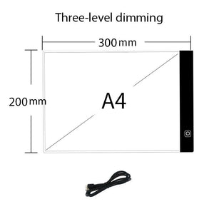 Planet Gates A5-3 Level Dimmable Led Drawing Copy Pad 3 Level Dimmable Board Table Animation Painting Educational Toys Gift Adjustable Light Notepad For Children