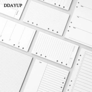 Planet Gates A5 A6 Loose Leaf Notebook Refill Spiral Binder Inner Page Diary Weekly Monthly Planner To Do List Line Dot Grid Inside Paper