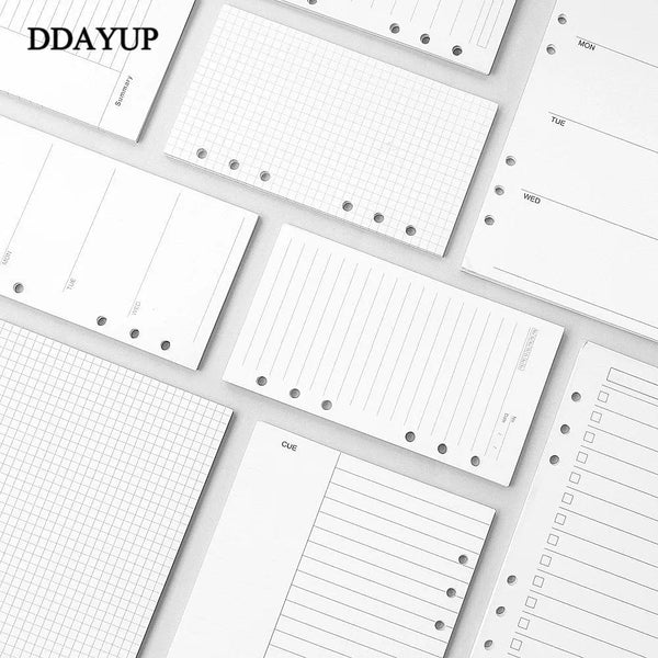 Planet Gates A5 A6 Loose Leaf Notebook Refill Spiral Binder Inner Page Diary Weekly Monthly Planner To Do List Line Dot Grid Inside Paper