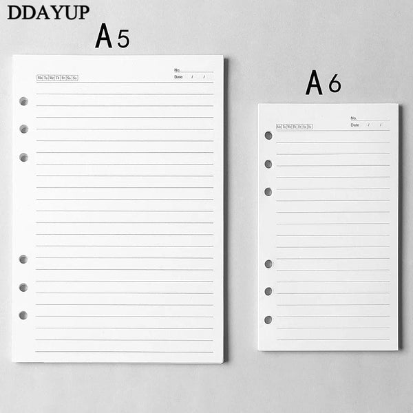 Planet Gates A5 A6 Loose Leaf Notebook Refill Spiral Binder Inner Page Diary Weekly Monthly Planner To Do List Line Dot Grid Inside Paper