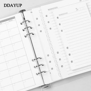 Planet Gates A5 A6 Loose Leaf Notebook Refill Spiral Binder Inner Page Diary Weekly Monthly Planner To Do List Line Dot Grid Inside Paper