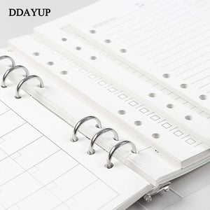 Planet Gates A5 A6 Loose Leaf Notebook Refill Spiral Binder Inner Page Diary Weekly Monthly Planner To Do List Line Dot Grid Inside Paper