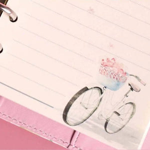 Planet Gates A6 Kawaii 80 Sheets A6 Paper Refill Loose Leaf Notebook Refill Sakura Cat Binder Notebook Inner Pages Blank Agenda Pages