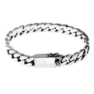 Planet Gates A6957-23cm Stainless Steel Braided Double Row Metal Bracelet Suitable for Men and Girls Personalized Hip Hop Rock Party Punk Jewelry