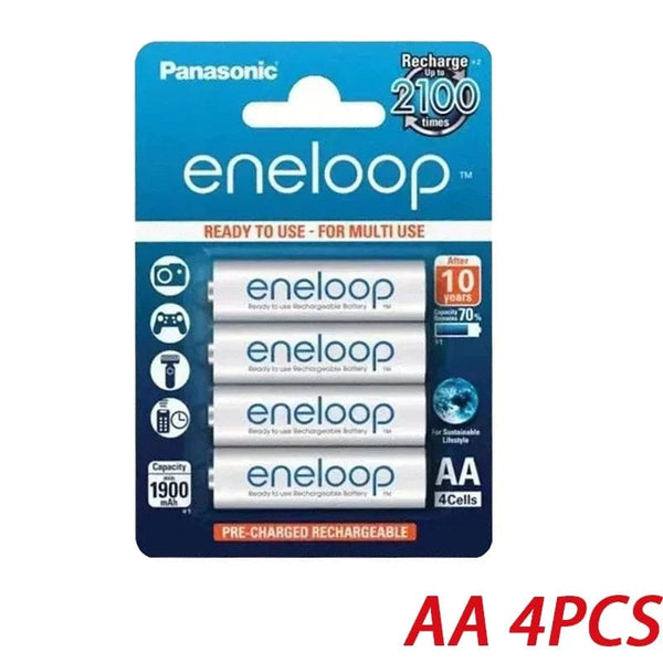 Planet Gates AA 12PCS Panasonic Eneloop original AA AAA rechargeable battery 1.2v 1900mAh 800mAh pre-charged nimh suitable for flashlight camera toys