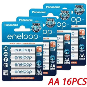Planet Gates AA 12PCS Panasonic Eneloop original AA AAA rechargeable battery 1.2v 1900mAh 800mAh pre-charged nimh suitable for flashlight camera toys