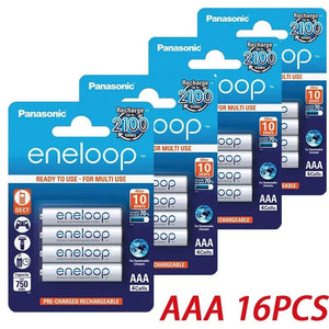 Planet Gates AA 12PCS Panasonic Eneloop original AA AAA rechargeable battery 1.2v 1900mAh 800mAh pre-charged nimh suitable for flashlight camera toys