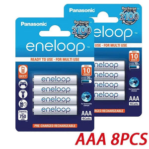 Planet Gates AA 12PCS Panasonic Eneloop original AA AAA rechargeable battery 1.2v 1900mAh 800mAh pre-charged nimh suitable for flashlight camera toys
