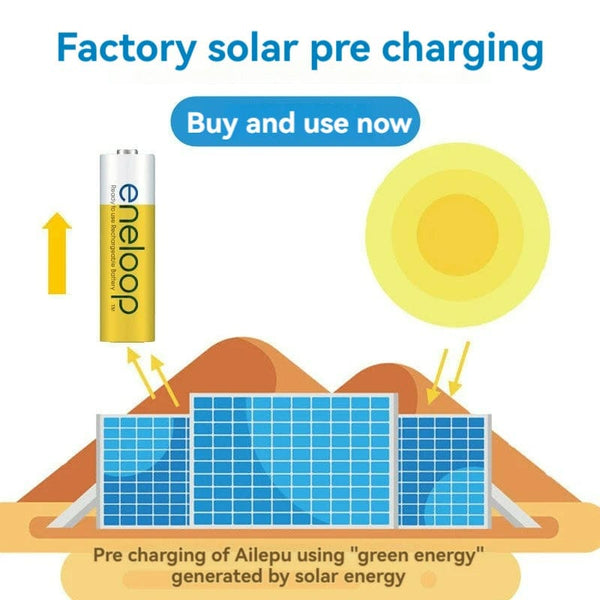 Planet Gates AA 12PCS Panasonic Eneloop original AA AAA rechargeable battery 1.2v 1900mAh 800mAh pre-charged nimh suitable for flashlight camera toys