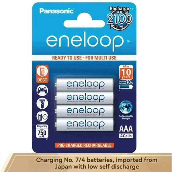 Planet Gates AA 12PCS Panasonic Eneloop original AA AAA rechargeable battery 1.2v 1900mAh 800mAh pre-charged nimh suitable for flashlight camera toys