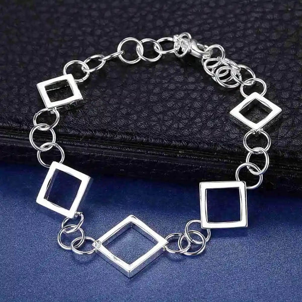 Planet Gates AB095 New 925 Sterling Silver Bracelet Bead High Quality Romance Chain For Women Fashion Engagement Party Wedding Jewelry Gift