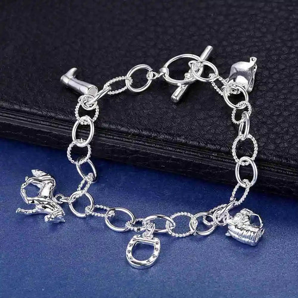 Planet Gates AB095 New 925 Sterling Silver Bracelet Bead High Quality Romance Chain For Women Fashion Engagement Party Wedding Jewelry Gift