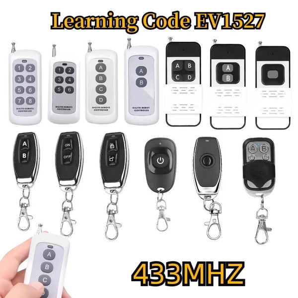 Planet Gates ABCD Key 433 Mhz RF 1 2 3 4 6 8 CH EV1527 Learning Code Remote Control Wireless Transmitter Switch for garage door gate Alarm Key