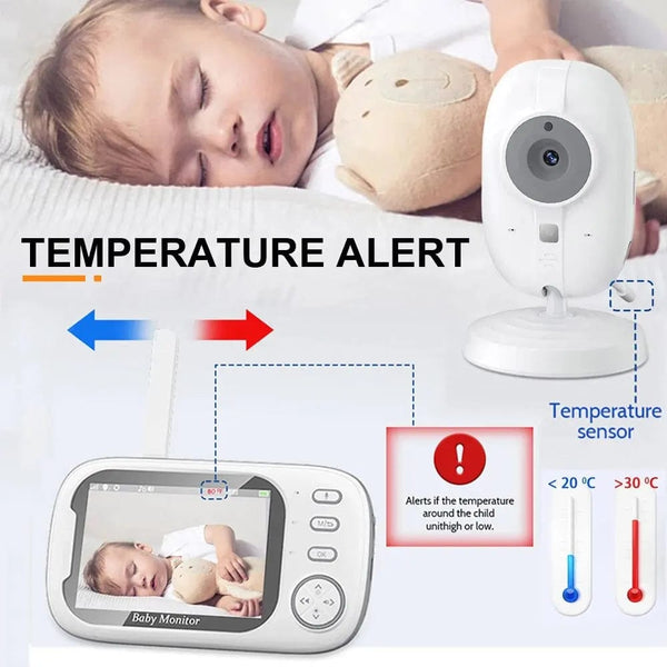 Planet Gates ABM600-USB 3.5 Inch Wireless Video Baby Monitor Mother Kids Two-way Audio Baby Nanny Security Camera Night Vision Temperature Monitoring