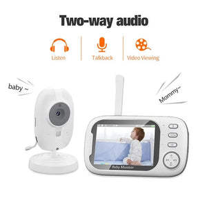 Planet Gates ABM600-USB 3.5 Inch Wireless Video Baby Monitor Mother Kids Two-way Audio Baby Nanny Security Camera Night Vision Temperature Monitoring