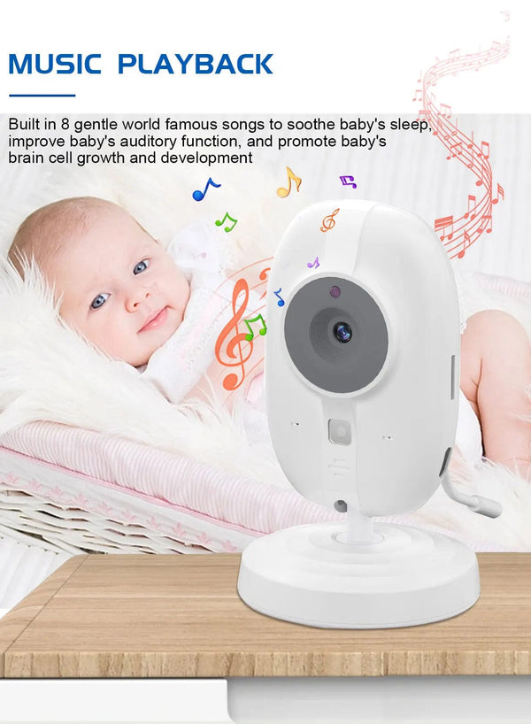 Planet Gates ABM600-USB 3.5 Inch Wireless Video Baby Monitor Mother Kids Two-way Audio Baby Nanny Security Camera Night Vision Temperature Monitoring