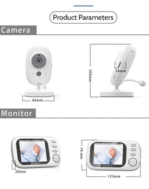 Planet Gates ABM600-USB 3.5 Inch Wireless Video Baby Monitor Mother Kids Two-way Audio Baby Nanny Security Camera Night Vision Temperature Monitoring