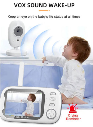 Planet Gates ABM600-USB 3.5 Inch Wireless Video Baby Monitor Mother Kids Two-way Audio Baby Nanny Security Camera Night Vision Temperature Monitoring